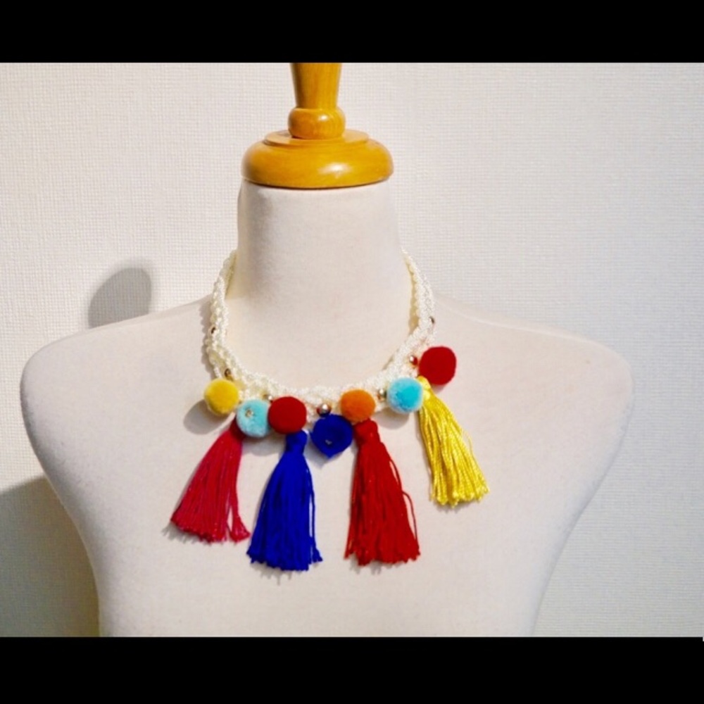 Crocheted off-white choker w. 10+ opts to extend - Picture 3 of 7